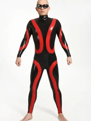 Latex Mens Loopy Loops Back Zipper Catsuit Latex Mens Loopy Loops Back Zipper Catsuit
