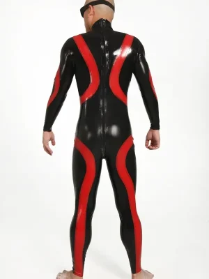 Latex Mens Loopy Loops Back Zipper Catsuit Latex Mens Loopy Loops Back Zipper Catsuit