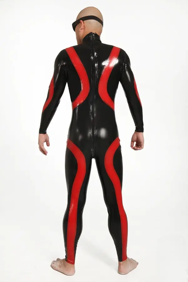 Latex Mens Loopy Loops Back Zipper Catsuit Latex Mens Loopy Loops Back Zipper Catsuit