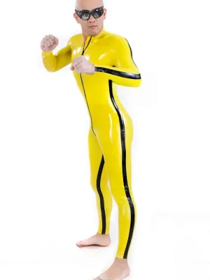 Latex Mens Martial Arts Bruce Lee Style Catsuit Latex Mens Martial Arts Bruce Lee Style Catsuit