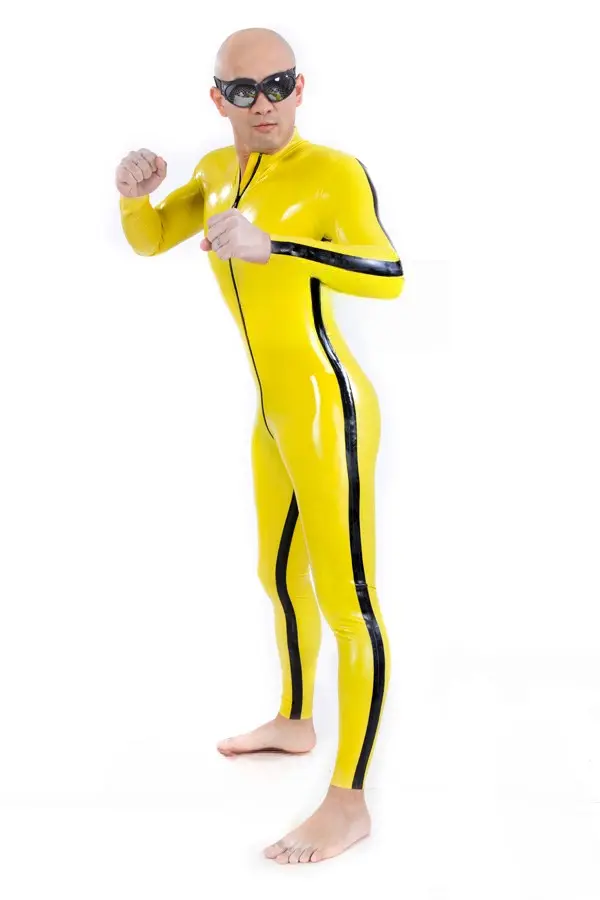 Latex Mens Martial Arts Bruce Lee Style Catsuit Latex Mens Martial Arts Bruce Lee Style Catsuit