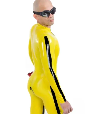 Latex Mens Martial Arts Bruce Lee Style Catsuit Latex Mens Martial Arts Bruce Lee Style Catsuit