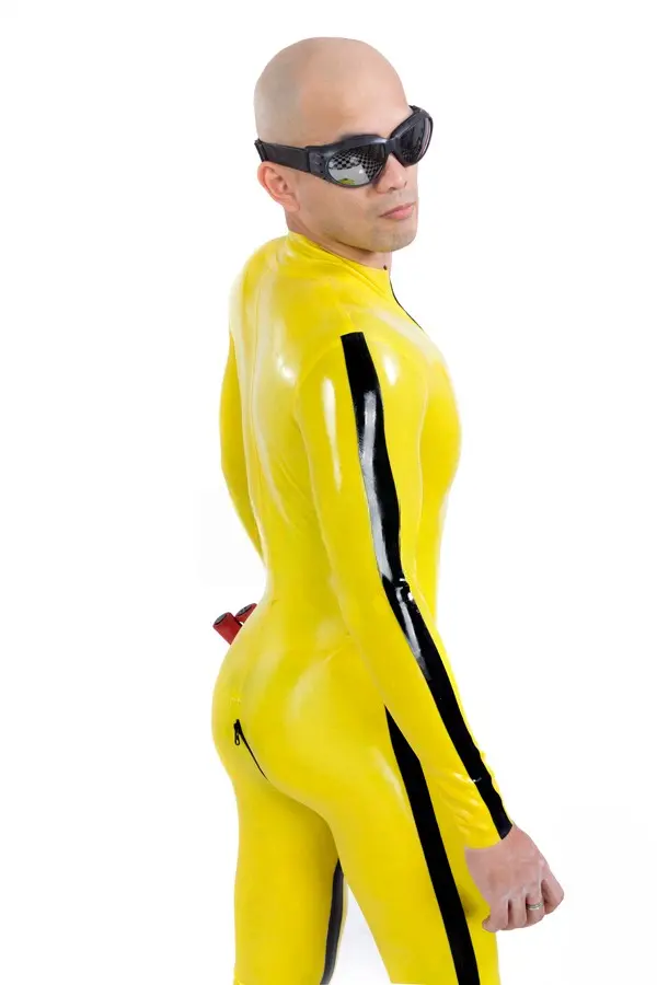Latex Mens Martial Arts Bruce Lee Style Catsuit Latex Mens Martial Arts Bruce Lee Style Catsuit