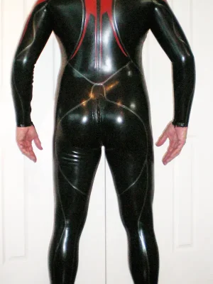 Latex Mens Meridian Front Zipper Catsuit