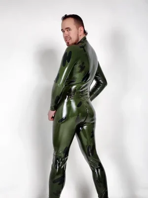 Latex Mens Mock Camo Catsuit Latex Mens Mock Camo Catsuit