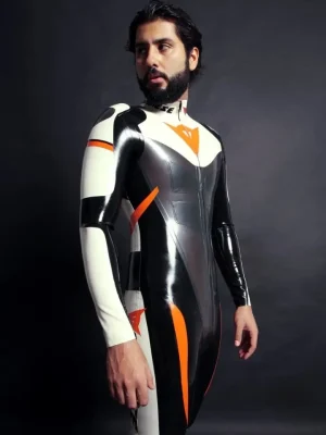 Latex Mens MotoGP Biker Catsuit Version 4
