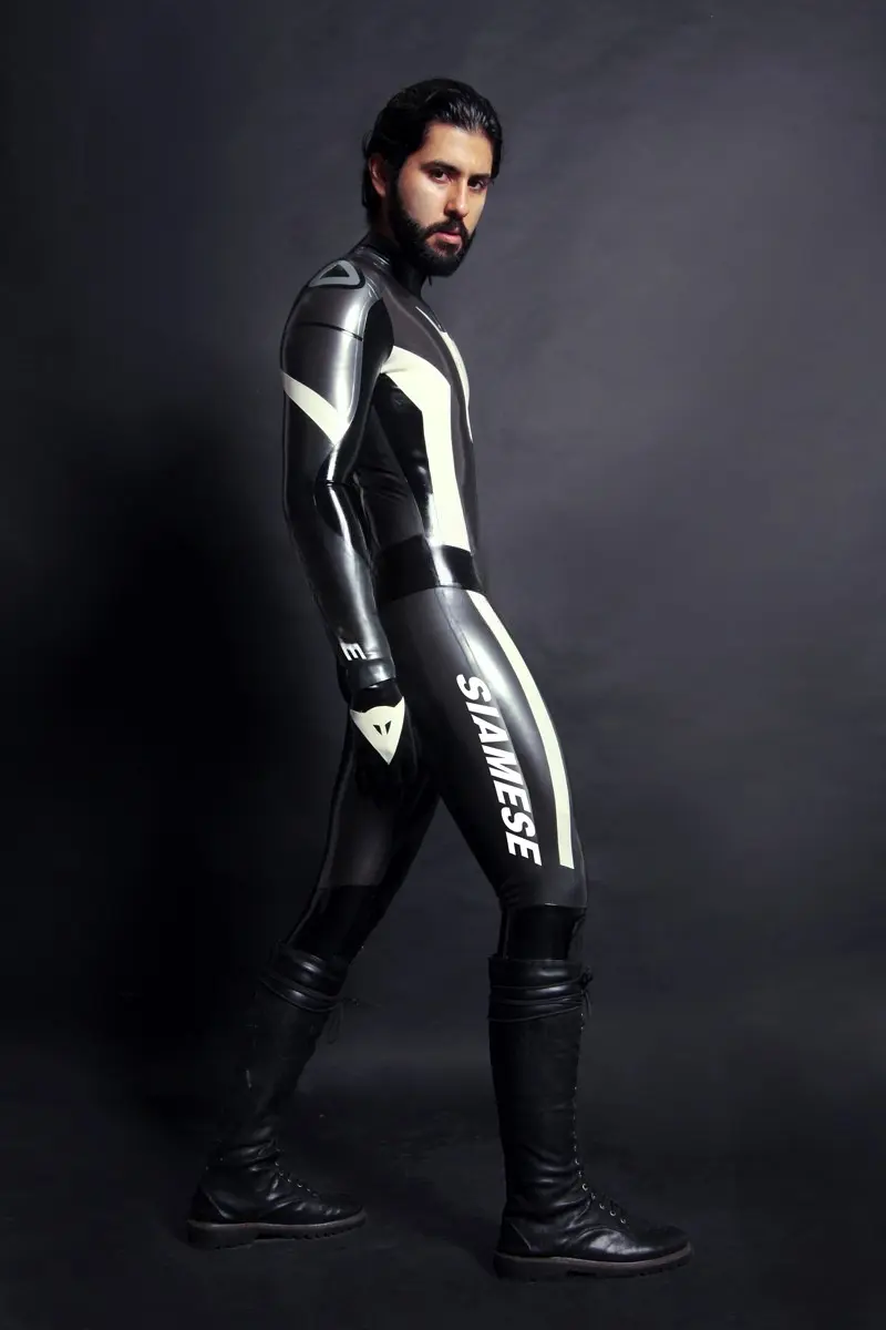 Latex Mens MotoGP Biker Catsuit Version 5 Latex Mens MotoGP Biker Catsuit Version 5
