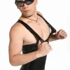 Latex Mens Mouth Entry & Condom Full Catsuit