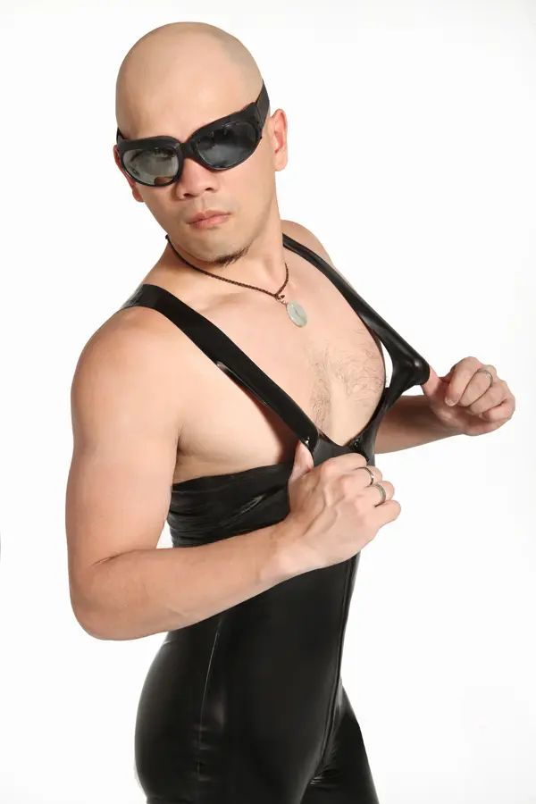 Latex Mens Muscle Singlet Front Zipper Catsuit Latex Mens Muscle Singlet Front Zipper Catsuit