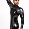 Latex Mens Muscle Singlet Front Zipper Catsuit Latex Mens Muscle Singlet Front Zipper Catsuit