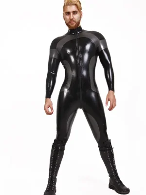 Latex Mens Nebulistic Front Zipper Catsuit