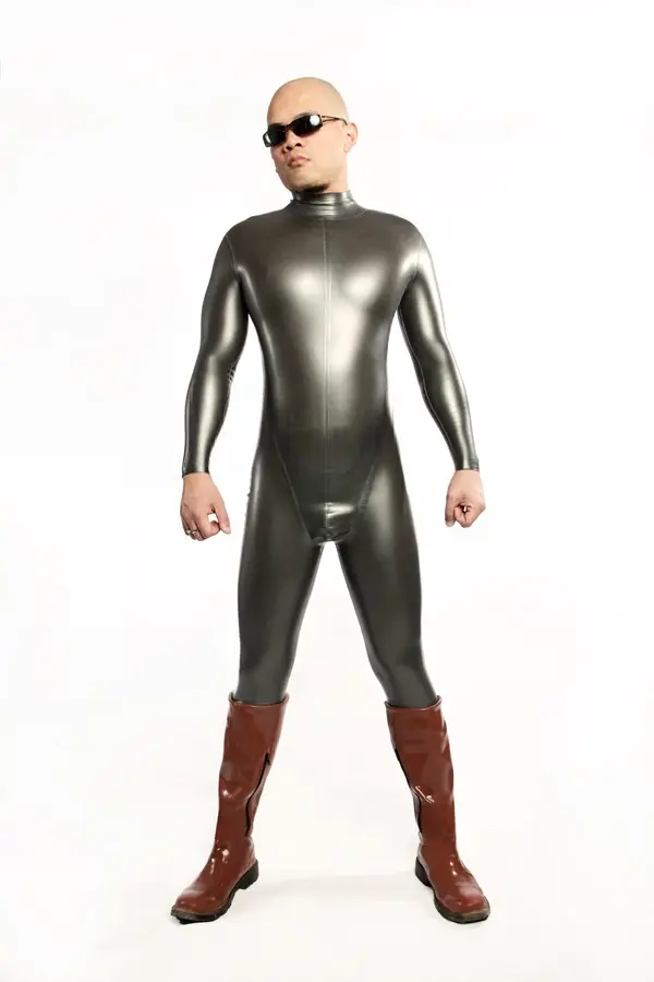 Latex Mens Neck Entry Pouch Zipperless Catsuit Latex Mens Neck Entry Pouch Zipperless Catsuit