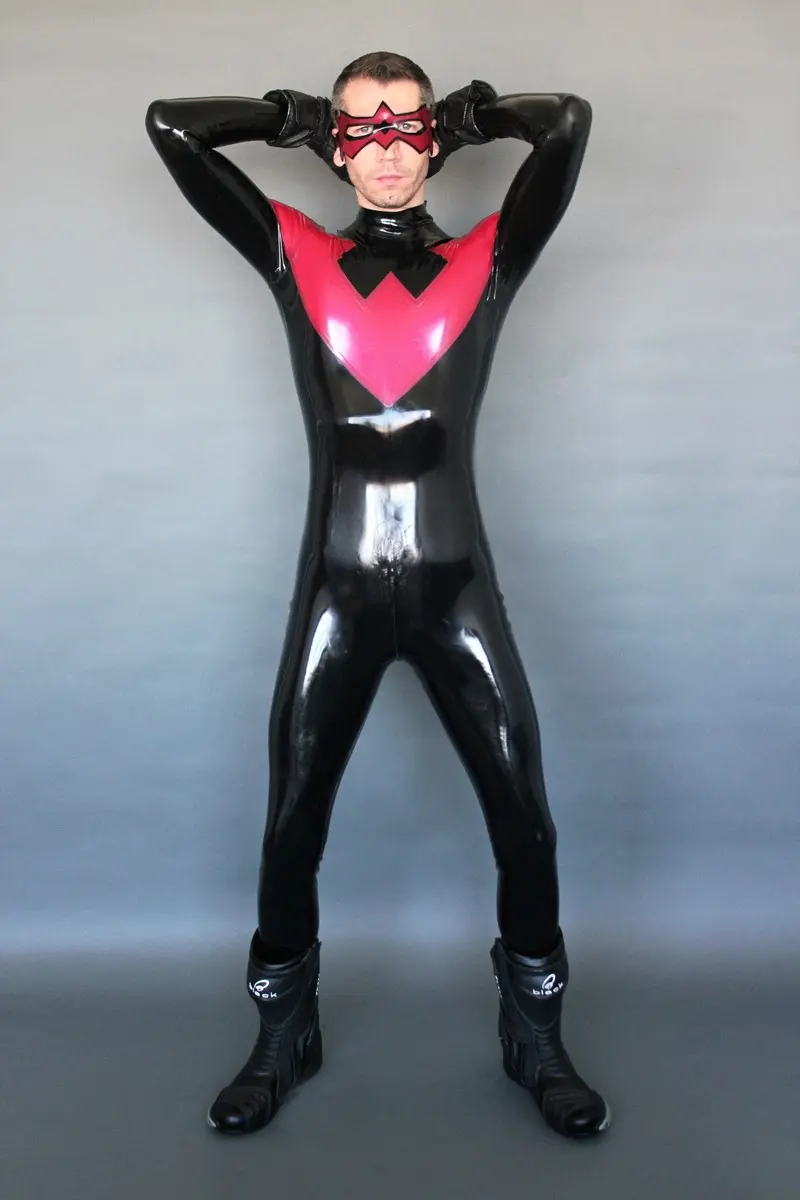 Latex Mens Nightwinger Back Zipper Catsuit Latex Mens Nightwinger Back Zipper Catsuit