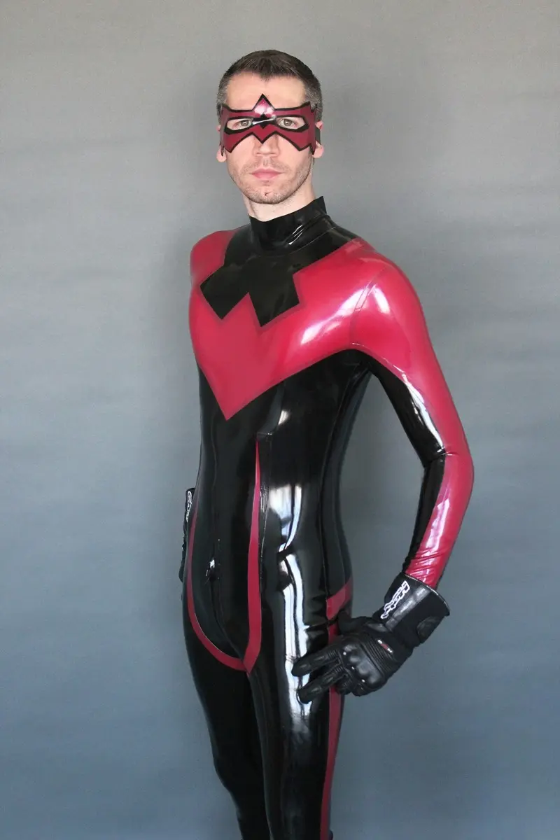 Latex Mens Nightwinger Back Zipper Catsuit Latex Mens Nightwinger Back Zipper Catsuit
