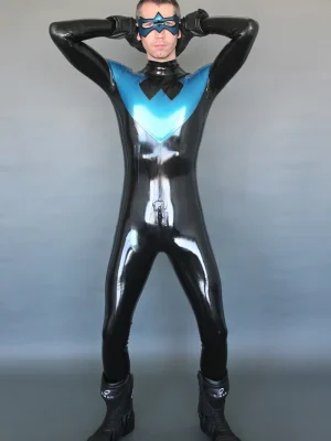 Latex Mens Nightwinger Back Zipper Catsuit Latex Mens Nightwinger Back Zipper Catsuit