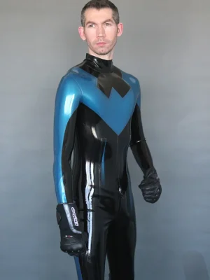 Latex Mens Nightwinger Back Zipper Catsuit Latex Mens Nightwinger Back Zipper Catsuit
