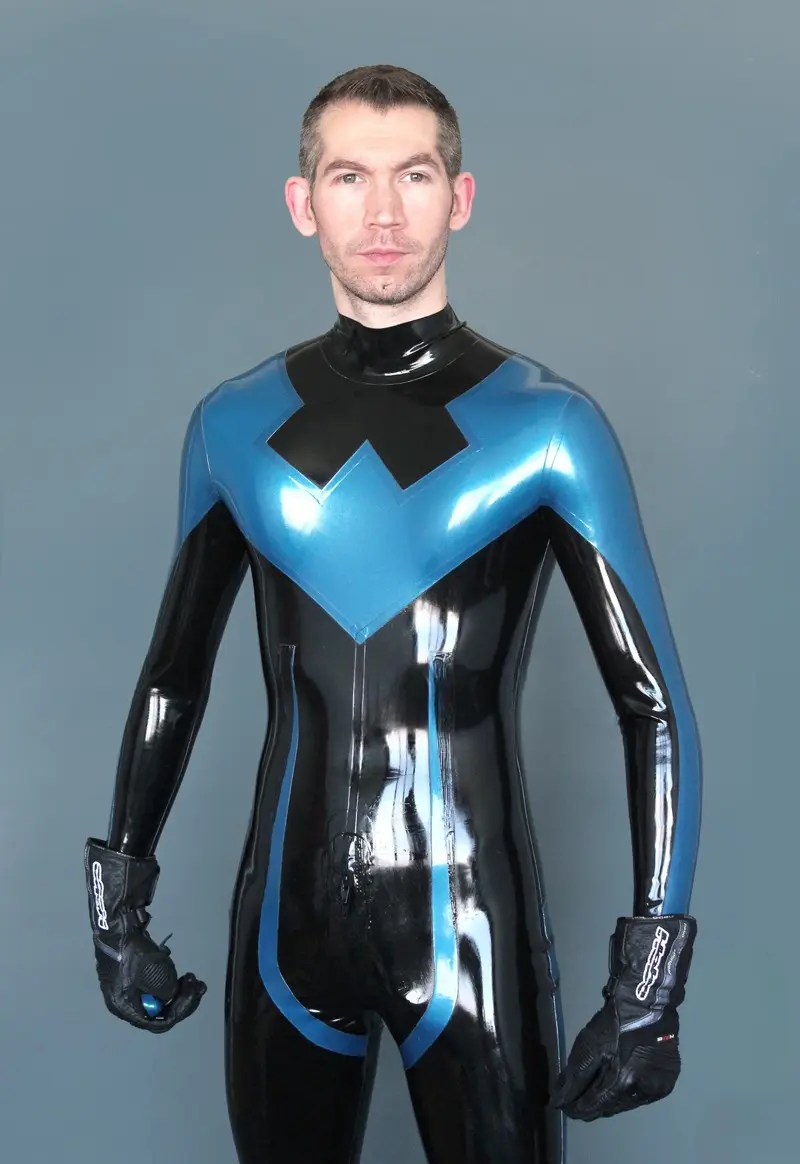 Latex Mens Nightwinger Back Zipper Catsuit Latex Mens Nightwinger Back Zipper Catsuit