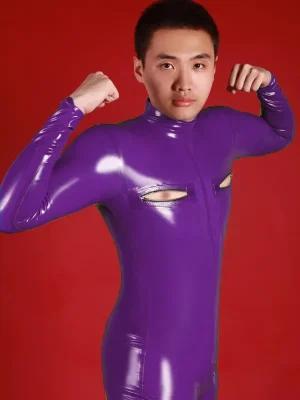 Latex Mens Nipple-Zipper Catsuit Latex Mens Nipple-Zipper Catsuit
