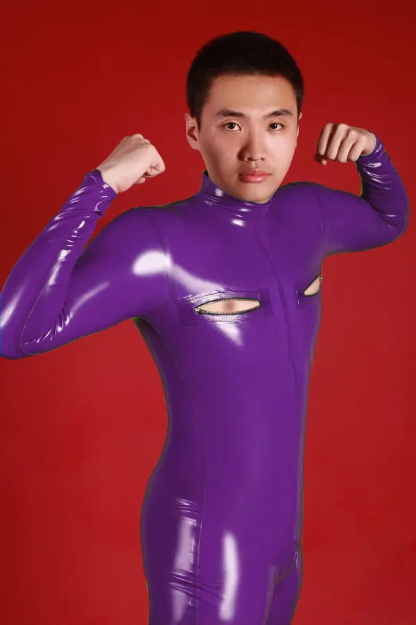 Latex Mens Nipple-Zipper Catsuit Latex Mens Nipple-Zipper Catsuit