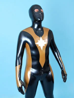 Latex Mens Octagrama Total Body Gimp Catsuit Latex Mens Octagrama Total Body Gimp Catsuit