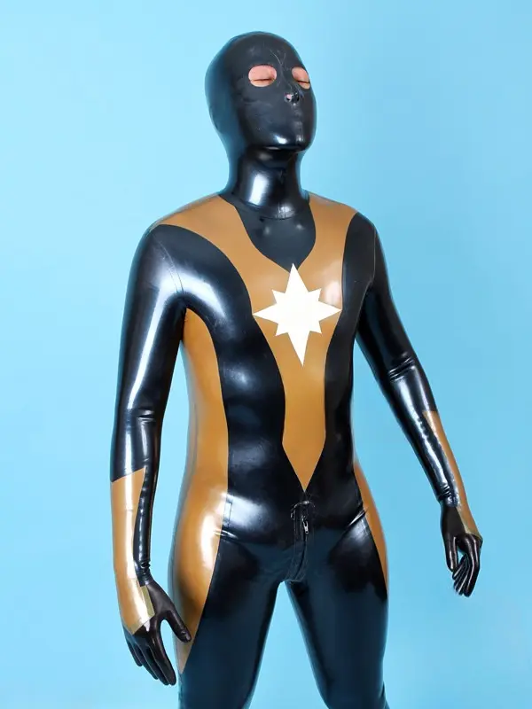 Latex Mens Octagrama Total Body Gimp Catsuit Latex Mens Octagrama Total Body Gimp Catsuit