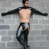 Latex Mens Patriotic Military Jacket