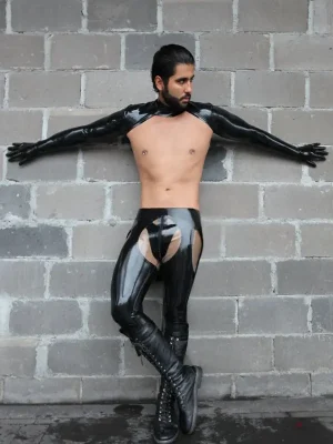 Latex Mens Peek-aBoo Leggings Latex Mens Peek-aBoo Leggings