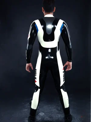 Latex Mens R-100X Branded Biker Catsuit Version 2 Latex Mens R-100X Branded Biker Catsuit Version 2