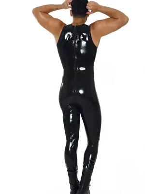 Latex Mens Round-Neck Sleeveless Catsuit Latex Mens Round-Neck Sleeveless Catsuit