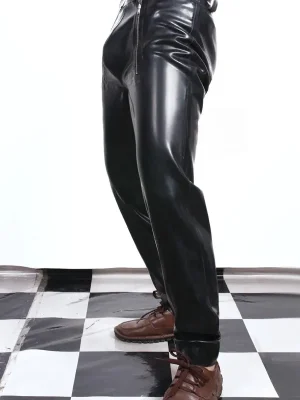 Latex Mens Sailor-Front Jeans