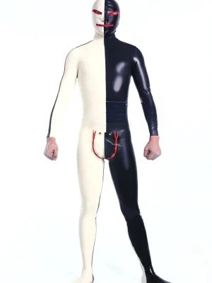 Latex Mens Same Both Ways Gimp Catsuit With Codpiece Latex Mens Same Both Ways Gimp Catsuit With Codpiece