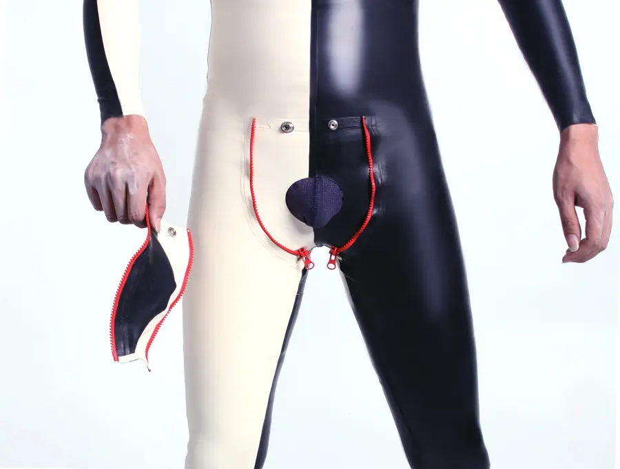 Latex Mens Same Both Ways Gimp Catsuit With Codpiece Latex Mens Same Both Ways Gimp Catsuit With Codpiece