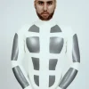 Latex Mens Scary Skeleton Total Body Catsuit