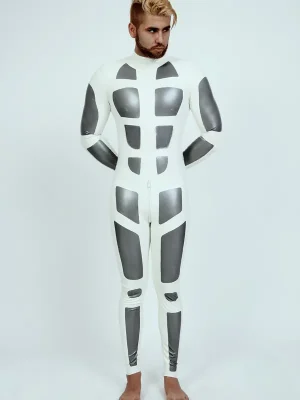 Latex Mens Sci-Fi Zipperless Neck Entry Catsuit Latex Mens Sci-Fi Zipperless Neck Entry Catsuit