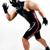 Latex Mens Side-Striped Singlet Latex Mens Side-Striped Singlet