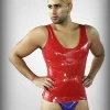 Latex Mens Single-Breasted Trench Coat