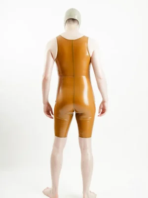 Latex Mens Singlet Top Short Suit