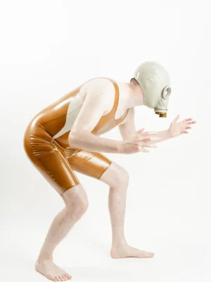 Latex Mens Singlet Top Short Suit