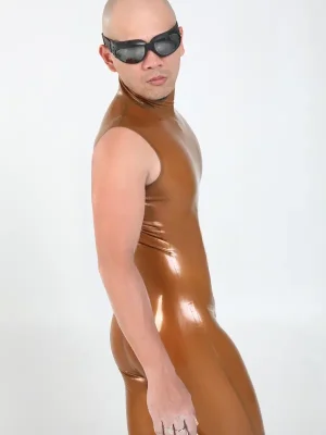 Latex Mens Sleeveless Jumpsuit Catsuit Latex Mens Sleeveless Jumpsuit Catsuit
