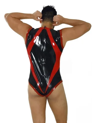 Latex Mens Sleeveless Leotard