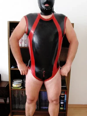 Latex Mens Sleeveless Leotard