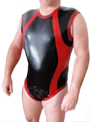 Latex Mens Sleeveless Leotard