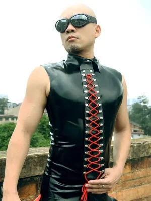 Latex Mens Sleeveless Shirt Latex Mens Sleeveless Shirt