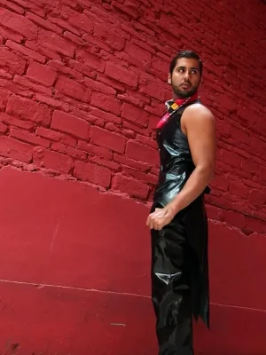 Latex Mens Sleeveless Tailcoat