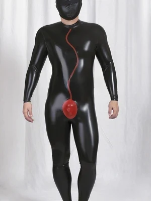 Latex Mens Spermaceti Back Zipper Catsuit Latex Mens Spermaceti Back Zipper Catsuit