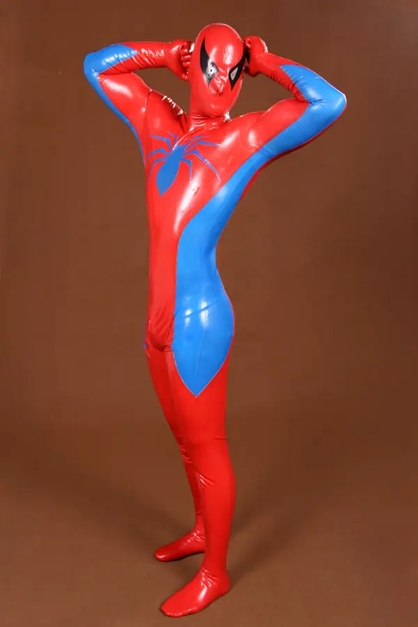 Latex Mens Spider-Man Streaker Total Coverage Catsuit Latex Mens Spider-Man Streaker Total Coverage Catsuit