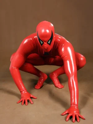 Latex Mens Spider-Man Streaker Total Coverage Catsuit Latex Mens Spider-Man Streaker Total Coverage Catsuit