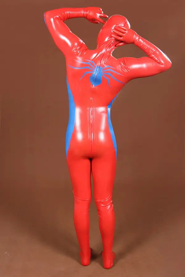 Latex Mens Spider-Man Streaker Total Coverage Catsuit Latex Mens Spider-Man Streaker Total Coverage Catsuit