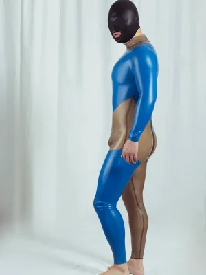 Latex Mens Spiral Back Zipper Catsuit Latex Mens Spiral Back Zipper Catsuit