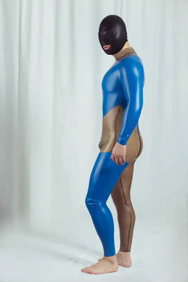 Latex Mens Spiral Back Zipper Catsuit Latex Mens Spiral Back Zipper Catsuit